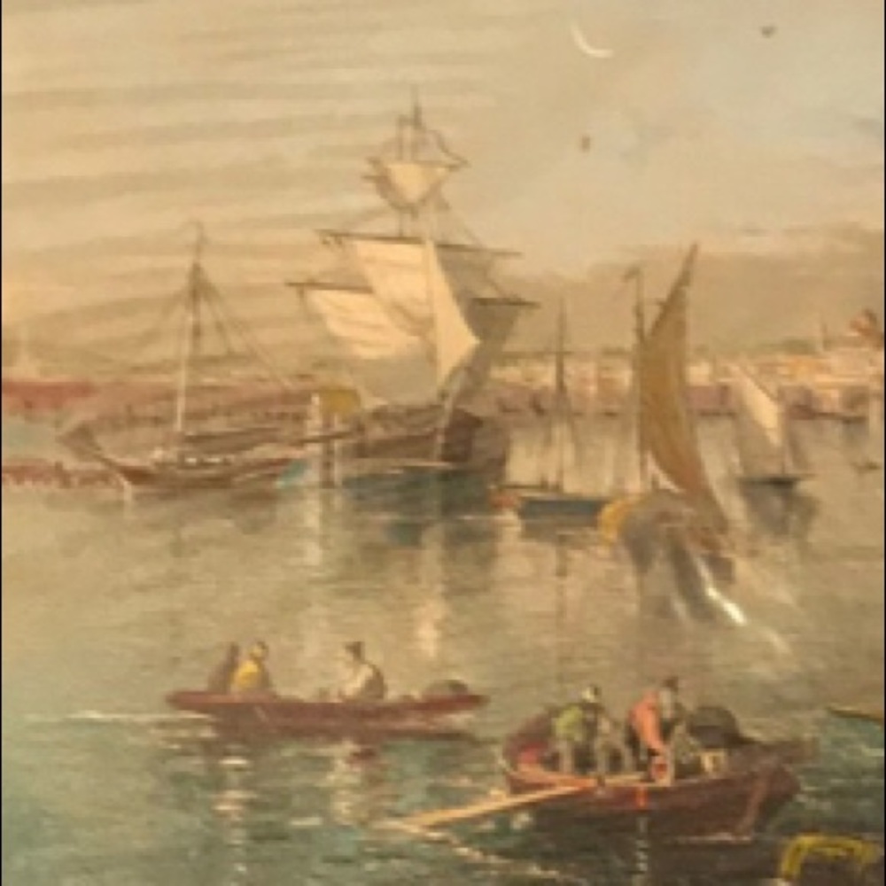 1873 Hand-Colored Engraved Brandard City of Boston